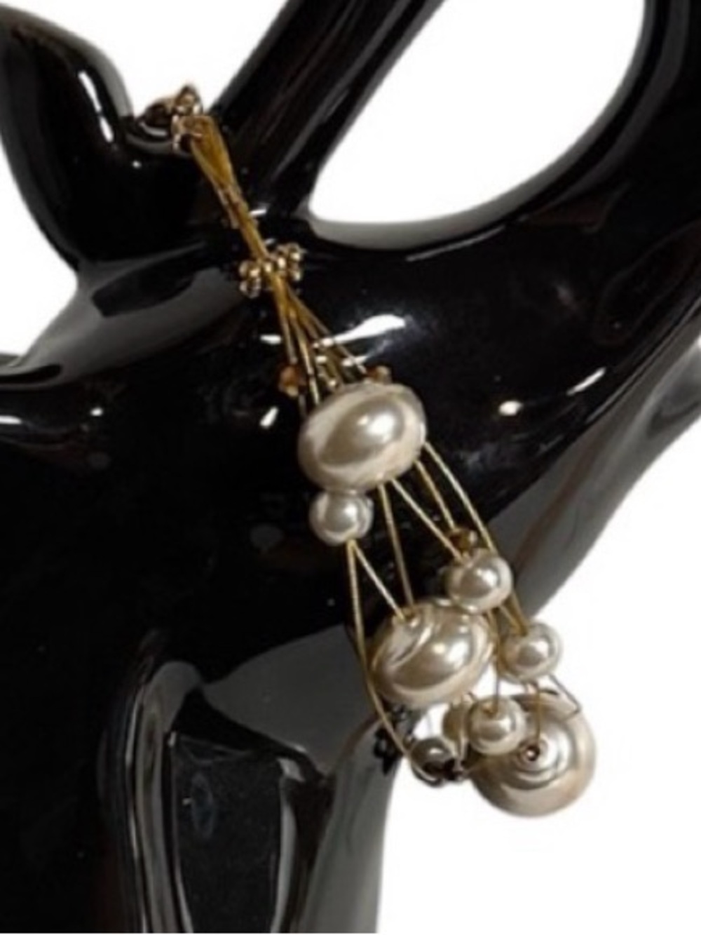 Gold Tone Pearl Bracelet 8”
